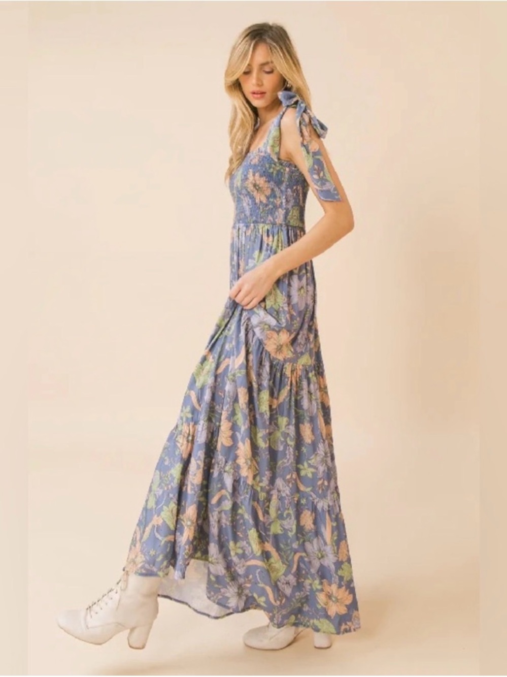 Love Colette Maxi Dress - Dusty Blue